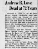Andrew R. Love - Obituary Andrew R. Love - Obituary