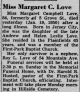 Margaret C. Love - Obituary