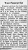 Lafayette West - Obituary