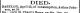 Arthur Johnson - Death Announcement Arthur Johnson - Death Announcement